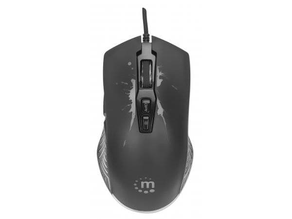 Manhattan 190220, högerhand, Optisk, USB Type-A, 7200 DPI, Svart