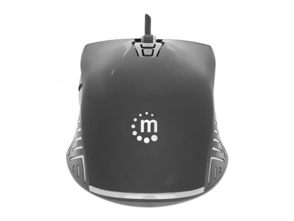 Manhattan 190220, högerhand, Optisk, USB Type-A, 7200 DPI, Svart