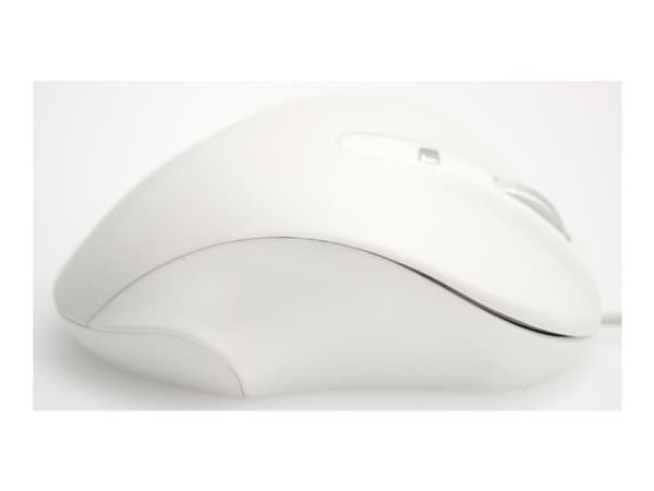 Matias - Mus - PBT plastic - 4 knappar - kabelansluten - USB-A - vit