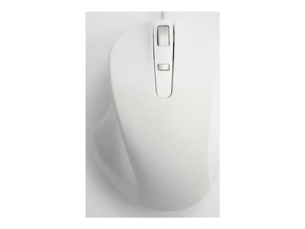 Matias - Mus - PBT plastic - 4 knappar - kabelansluten - USB-A - vit