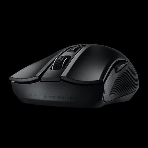 ASUS ROG Strix Carry - Mus - Högerhänt - optisk - trådlös - 2,4 GHz, Bluetooth 5.0 LE - trådlös mottagare (USB) (90MP01B0-B0UA00)