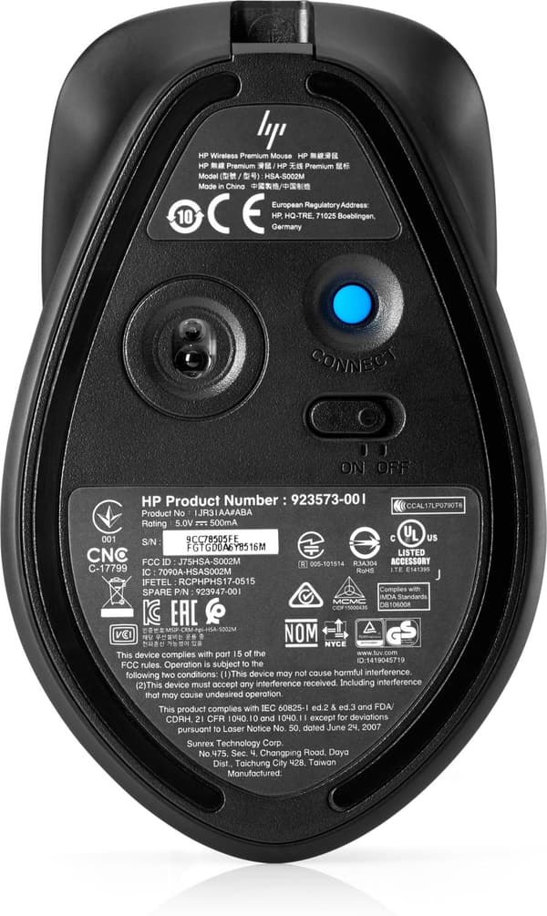 HP Envy 500 Mouse RF - Langaton hiiri - Langaton RF - Laser - 1600 DPI - Kaksipuolinen
