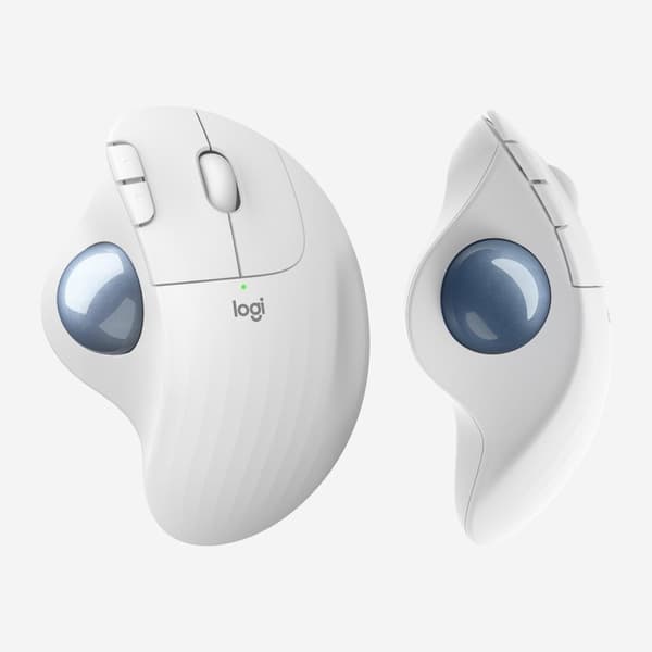 Logitech ERGO M575 til virksomheder - trackball - højrehåndet - optisk - 5 knapper - trådløs - Bluetooth - Logitech Logi Bolt USB-modtager - off-white