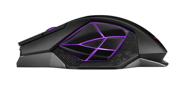 ASUS ROG Spatha X - Mus - Högerhänt - optisk - 12 knappar - trådlös, trådbunden - USB, 2,4 GHz - svart