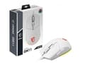 Miniatyrbillede 5 af 5: MSI Clutch GM11 - Mus - højre- og venstrehåndet - optisk - 6 knapper - kablet - USB - hvid (S12-0401950-CLA)