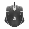 Miniatyrbillede 5 af 7: MANHATTAN RGB LED Optisk USB-A gaming mus Kablet fire knapper plus rullehjul 1500 DPI Ambidextrous LED-belysning 1,2 m kabel sort (190206)