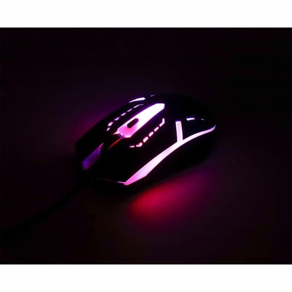 MANHATTAN RGB LED Optisk USB-A gaming mus Kablet fire knapper plus rullehjul 1500 DPI Ambidextrous LED-belysning 1,2 m kabel sort (190206)