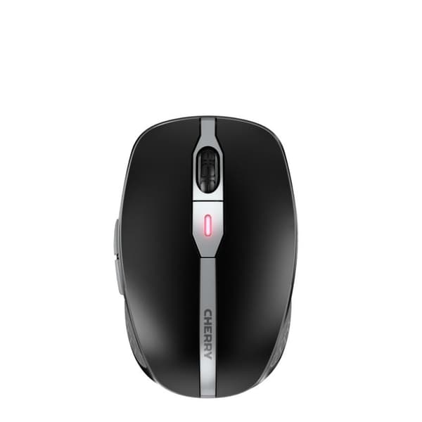 CHERRY MW 9100, trådløs og genopladelig mus, forbindelse via Bluetooth eller 2,4 GHz radio, præcis 2400 dpi sensor, AES-128 kryptering, sort Sort