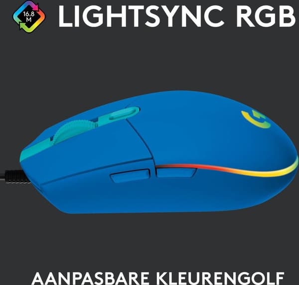 Logitech G203 LIGHTSYNC pelihiiri RGB-valolla - sininen