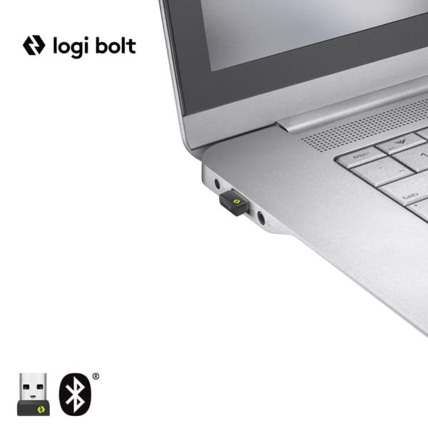 Logitech Signature M650 L til virksomheder - Mus - Højrehåndet - 5 knapper - trådløs - Bluetooth, 2,4 GHz - Logitech Logi Bolt USB-modtager - off-whit