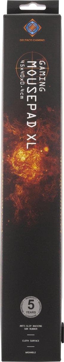 Deltaco Gaming Extra L pelihiirimatto 45x40cm - Käsinpestävä neopreeni - musta