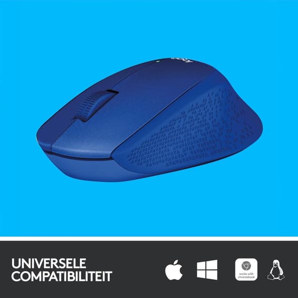 Logitech M330 - Silent Plus trådlös mus - Blå