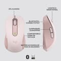 Miniatyrbild 5 av 7: Logitech Signature M650 - Mus - optisk - 5 knappar - trådlös - Bluetooth, 2,4 GHz - Logitech Logi Bolt USB-mottagare - rosa (910-006254)