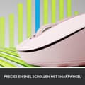 Miniatyrbild 1 av 7: Logitech Signature M650 - Mus - optisk - 5 knappar - trådlös - Bluetooth, 2,4 GHz - Logitech Logi Bolt USB-mottagare - rosa (910-006254)