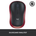 Miniatyrbillede 5 af 10: Logitech M185 - Trådløs mus - Sort med rød kant