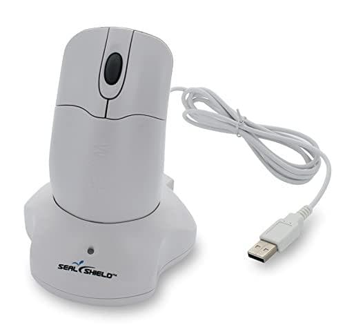 Seal Shield Silver Storm Vattentät Krypterad - Mus - optisk - 3 knappar - trådlös - 2,4 GHz - trådlös mottagare (USB) - vit