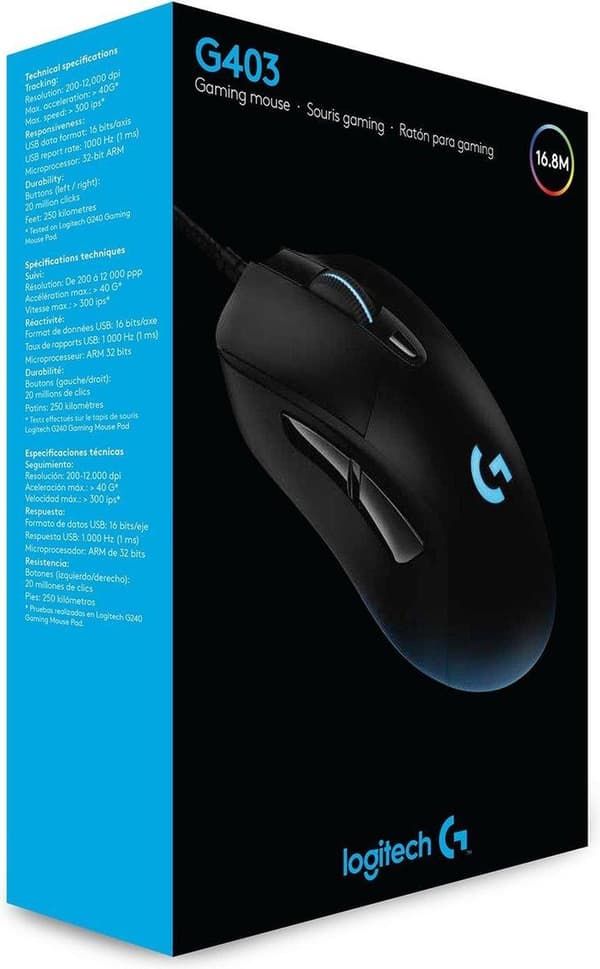 Logitech G403 HERO - Pelihiiri 25K DPI - Musta