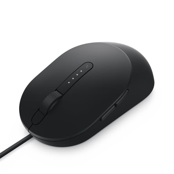 Dell MS3220 - Mus - laser - 5 knappar - trådbunden - USB 2.0 - svart - med 3 års Advanced Exchange Service