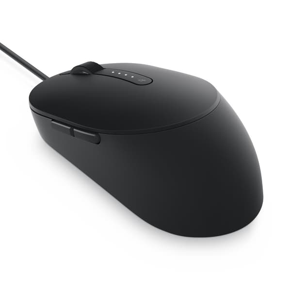 Dell MS3220 - Mus - laser - 5 knappar - trådbunden - USB 2.0 - svart - med 3 års Advanced Exchange Service