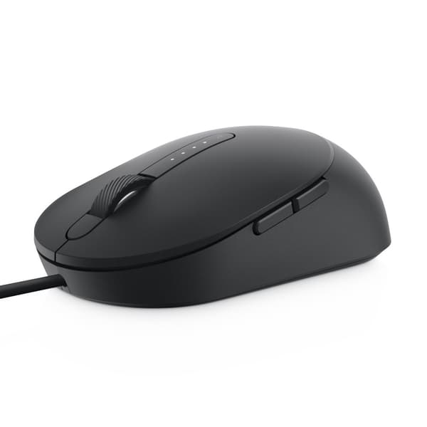 Dell MS3220 - Mus - laser - 5 knappar - trådbunden - USB 2.0 - svart - med 3 års Advanced Exchange Service