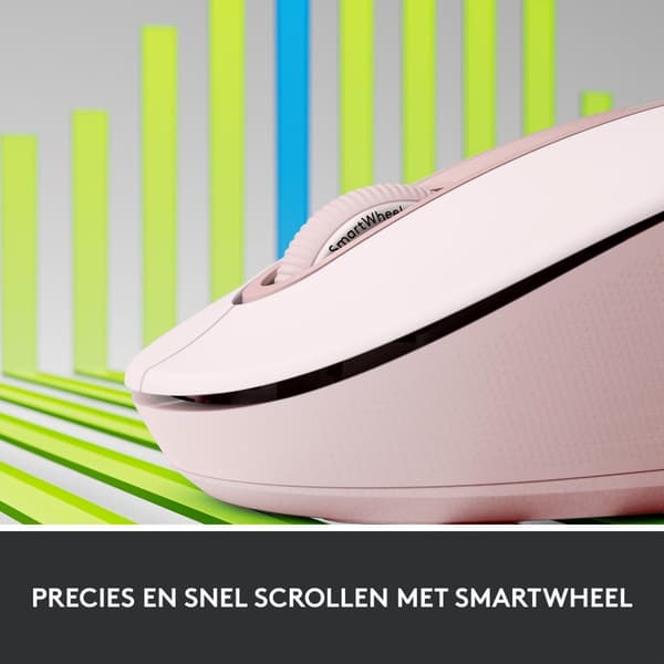 Logitech Signature M650 L - Hiiri - iso koko - optinen - 5 painiketta - langaton - Bluetooth, 2,4 GHz - Logitech Logi Bolt USB-vastaanotin - ruusu (91