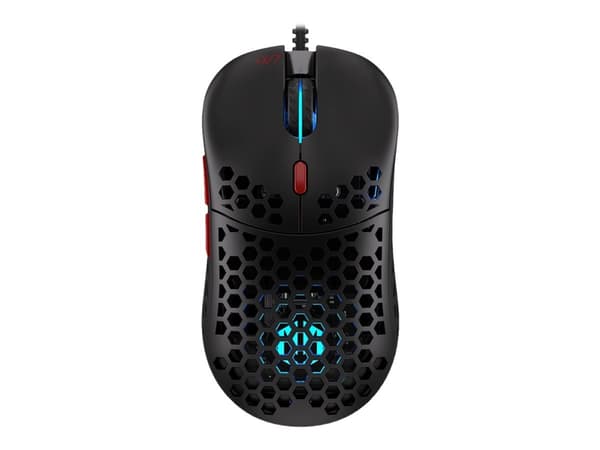 Endorfy LIX Plus - Mus - optisk - 6 knappar - kabelansluten - USB-A - svart - detaljhandel Svart