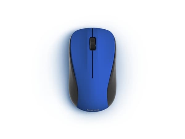 Hama MW-300 V2 - Mus - quiet - höger- och vänsterhänta - optisk - 3 knappar - trådlös - 2.4 GHz, RF - trådlös USB-mottagare - blå