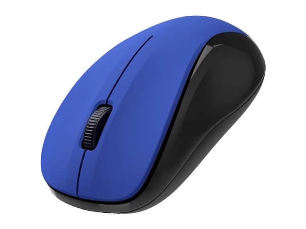 Hama MW-300 V2 - Mus - quiet - höger- och vänsterhänta - optisk - 3 knappar - trådlös - 2.4 GHz, RF - trådlös USB-mottagare - blå