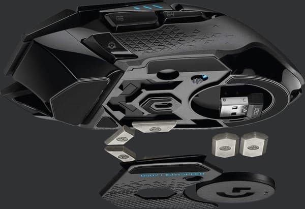 Logitech G G502 LIGHTSPEED mus Högerhänt RF trådlös 16000 DPI