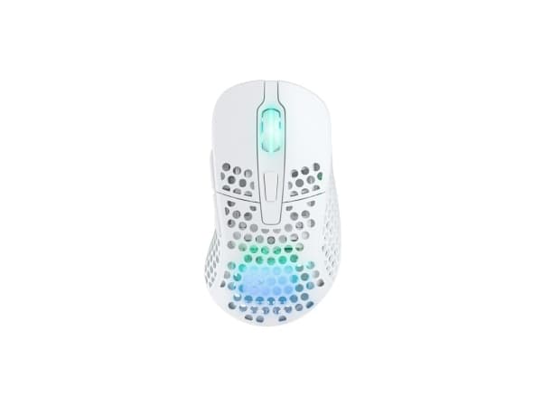 Xtrfy M4 RGB - Mus - optisk - trådlös - 2.4 GHz - trådlös USB-mottagare - vit