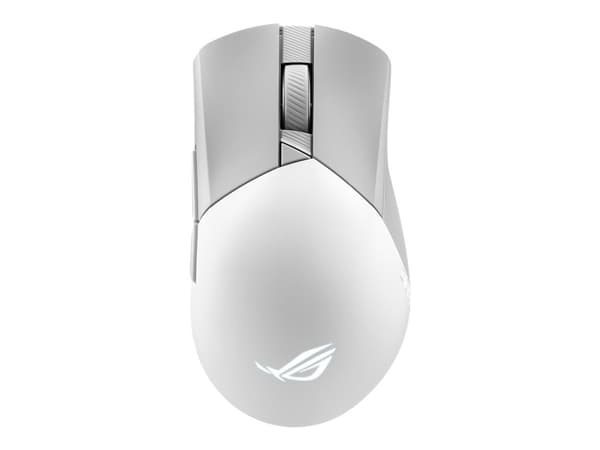 ASUS ROG Gladius III Wireless AimPoint - Mus - högerhänt - optisk - 6 knappar - trådlös, kabelansluten - USB, 2.4 GHz, Bluetooth 5.1 LE - månskensvit