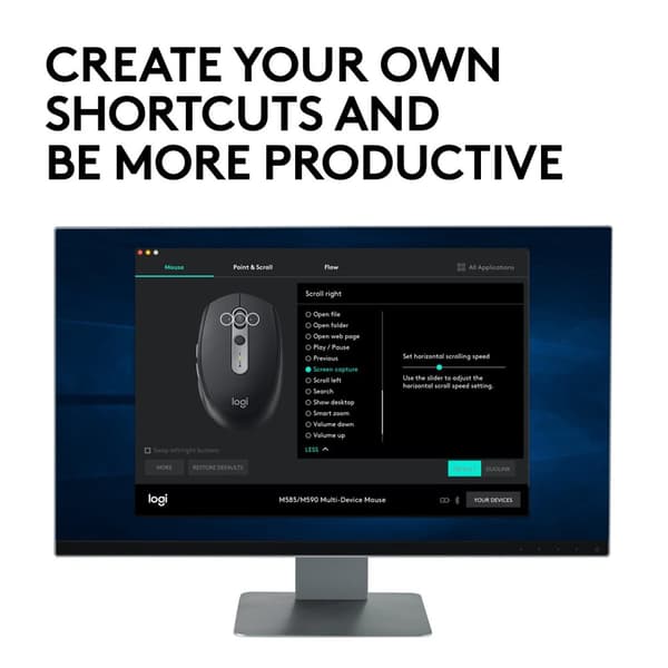 Logitech M590 Multi-Device - Tyst trådlös mus - Svart