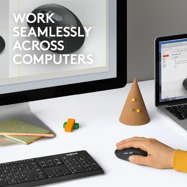 Logitech M590 Multi-Device - Tyst trådlös mus - Svart