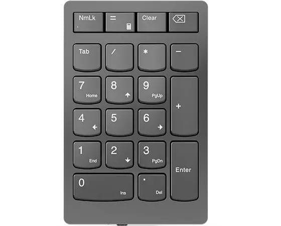 Lenovo Go langaton numeerinen näppäimistö - Näppäimistö - langaton - 2,4 GHz - näppäinkytkimet: Saksinäppäin - Storm Grey - vähittäismyynti - Legion T Harmaa