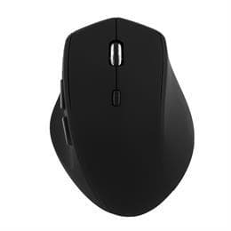 DELTACO trådlös optisk mus, 1000-1600 DPI, 125 Hz, 6 knappar med scroll, 2.4GHz USB nano-mottagare, svart/grå