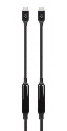 MANHATTAN USB 3.2 Gen 2 Active Type-C kabel USB-C han til USB-C han 5 m SuperSpeed+ USB 10 Gbit/s 60 W/3 A Guldbelagte kontakter Ideel til dockingstat