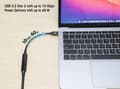 Miniatyrbillede 6 af 6: MANHATTAN USB 3.2 Gen 2 Active Type-C kabel USB-C han til USB-C han 5 m SuperSpeed+ USB 10 Gbit/s 60 W/3 A Guldbelagte kontakter Ideel til dockingstat