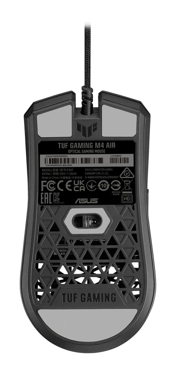 ASUS TUF Gaming M4 Air - Mus - optisk - 6 knappar - trådbunden - USB - svart