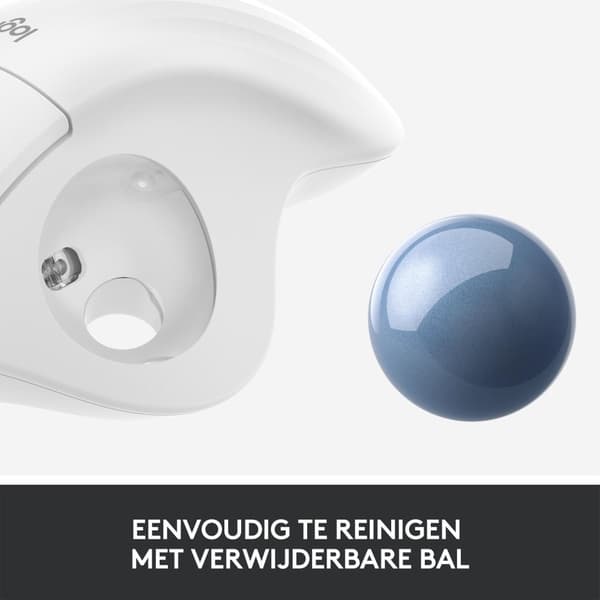 Logitech M575 ERGO trådløs trackballmus - råhvid