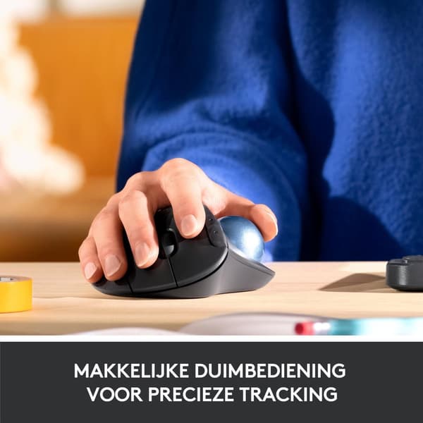 Logitech M575 ERGO trådløs trackballmus - råhvid