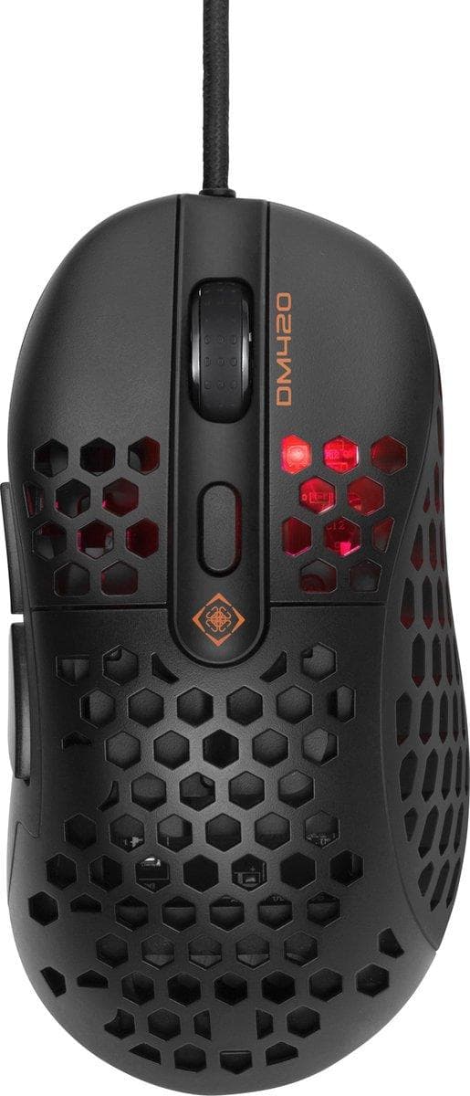 DELTACO GAMING GAM-106 Ultralet gaming mus - 6 knapper - 6400 DPI - Sort