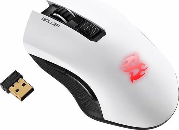 Sharkoon Skiller SGM3 Mus RF Trådlös+USB Type-A Optisk 6000 DPI högerhänt