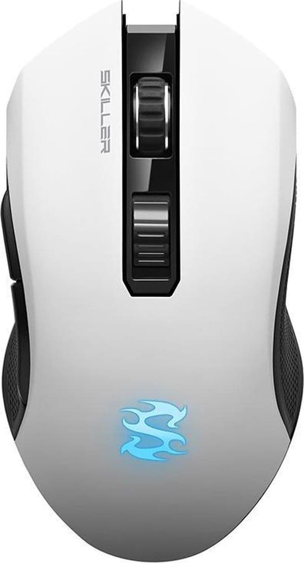 Sharkoon Skiller SGM3 mus RF trådløs+USB Type-A optisk 6000 DPI højrehåndet Hvid