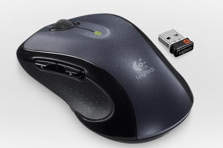Logitech Wireless Mouse M510 - Mus - laser - 5 knapp(ar) - trådlös - 2,4 GHz - trådlös mottagare (USB) - svart (910-001826)