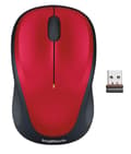 Miniatyrbillede 3 af 5: Logitech M235 - 2. generation - Mus - højre- og venstrehåndet - optisk - trådløs - 2,4 GHz - trådløs modtager (USB) - rød