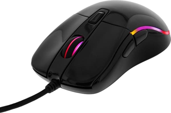 DELTACO GAMING GAM-085 - Optisk mus, RGB, PMW 3325 sensor, 5000DPI, 1000Hz, 1,8m kabel, USB, blank svart Svart