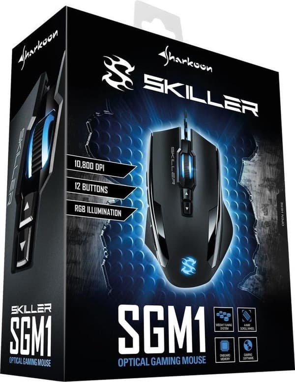 Sharkoon Skiller SGM1 RGB - Spelmus - 10800 dpi - PC