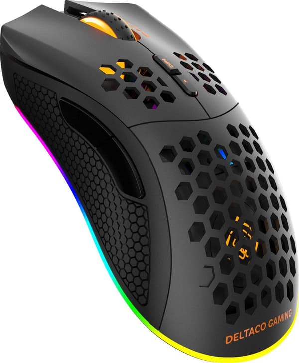 Deltaco Gaming DM220 Trådlös RGB Gaming Mus - 6400 DPI - Svart