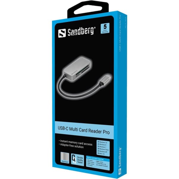 Sandberg 136-38 USB-C Multi Card Reader Pro