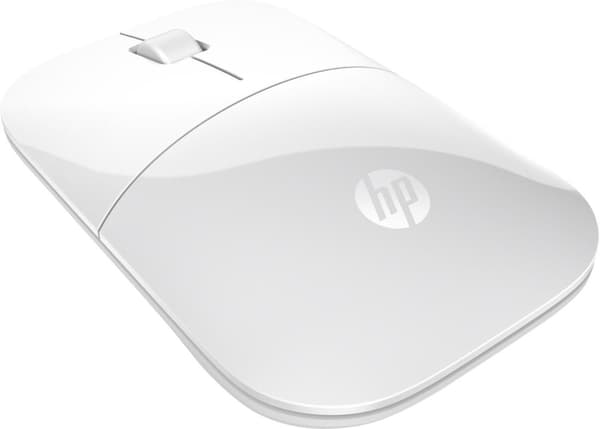 HP Z3700 - Mus - blå LED - trådlös - 2,4 GHz - trådlös mottagare (USB) - vit (V0L80AA#ABB)